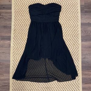 Black strapless babydoll dress